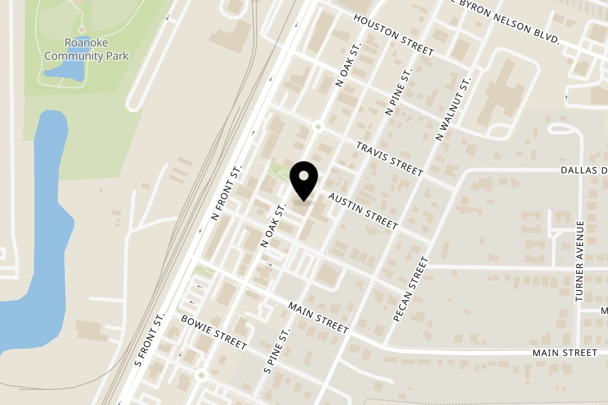 Map showing the location of ZaepZaep Thai and Momo on 206 N Oak St Ste 100 in Roanoke
